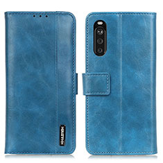 Coque Portefeuille Livre Cuir Etui Clapet M11L pour Sony Xperia 10 III SO-52B Bleu