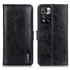 Coque Portefeuille Livre Cuir Etui Clapet M11L pour Xiaomi Poco X4 NFC Noir