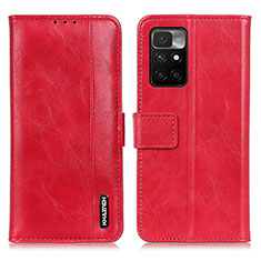 Coque Portefeuille Livre Cuir Etui Clapet M11L pour Xiaomi Redmi 10 4G Rouge