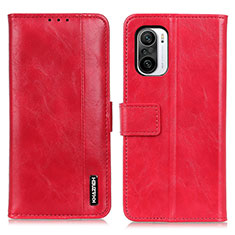 Coque Portefeuille Livre Cuir Etui Clapet M11L pour Xiaomi Redmi K40 Pro 5G Rouge