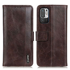 Coque Portefeuille Livre Cuir Etui Clapet M11L pour Xiaomi Redmi Note 10 5G Marron