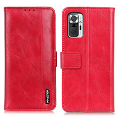 Coque Portefeuille Livre Cuir Etui Clapet M11L pour Xiaomi Redmi Note 10 Pro 4G Rouge