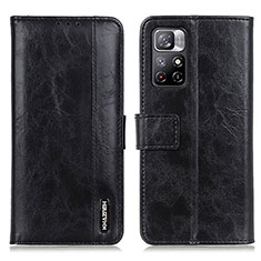 Coque Portefeuille Livre Cuir Etui Clapet M11L pour Xiaomi Redmi Note 11T 5G Noir