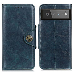 Coque Portefeuille Livre Cuir Etui Clapet M12L pour Google Pixel 6 5G Bleu