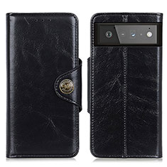 Coque Portefeuille Livre Cuir Etui Clapet M12L pour Google Pixel 6 5G Noir