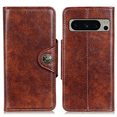 Coque Portefeuille Livre Cuir Etui Clapet M12L pour Google Pixel 8 Pro 5G Marron