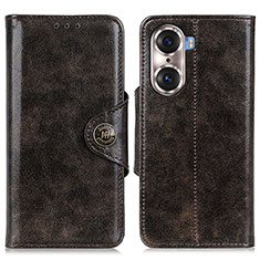 Coque Portefeuille Livre Cuir Etui Clapet M12L pour Huawei Honor 60 5G Bronze