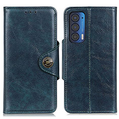 Coque Portefeuille Livre Cuir Etui Clapet M12L pour Motorola Moto Edge (2021) 5G Bleu