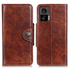 Coque Portefeuille Livre Cuir Etui Clapet M12L pour Motorola Moto Edge 30 Lite 5G Marron