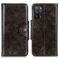 Coque Portefeuille Livre Cuir Etui Clapet M12L pour Oppo A55 5G Bronze