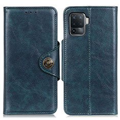 Coque Portefeuille Livre Cuir Etui Clapet M12L pour Oppo F19 Pro Bleu