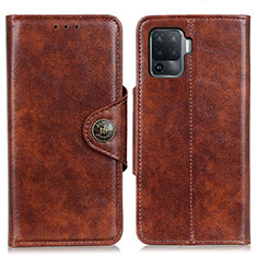 Coque Portefeuille Livre Cuir Etui Clapet M12L pour Oppo F19 Pro Marron