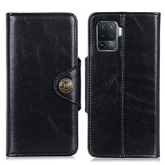 Coque Portefeuille Livre Cuir Etui Clapet M12L pour Oppo F19 Pro Noir