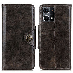 Coque Portefeuille Livre Cuir Etui Clapet M12L pour Oppo F21s Pro 4G Bronze