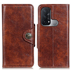 Coque Portefeuille Livre Cuir Etui Clapet M12L pour Oppo Reno5 A Marron