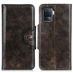 Coque Portefeuille Livre Cuir Etui Clapet M12L pour Oppo Reno5 F Bronze