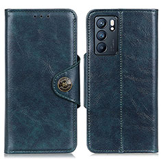 Coque Portefeuille Livre Cuir Etui Clapet M12L pour Oppo Reno6 5G Bleu