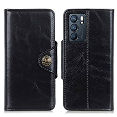 Coque Portefeuille Livre Cuir Etui Clapet M12L pour Oppo Reno6 5G Noir