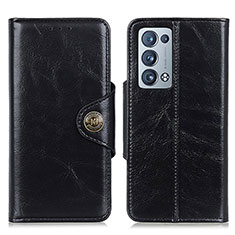 Coque Portefeuille Livre Cuir Etui Clapet M12L pour Oppo Reno6 Pro+ Plus 5G Noir