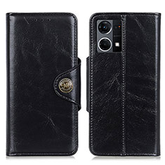 Coque Portefeuille Livre Cuir Etui Clapet M12L pour Oppo Reno8 4G Noir