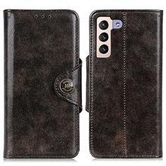 Coque Portefeuille Livre Cuir Etui Clapet M12L pour Samsung Galaxy S21 Plus 5G Bronze