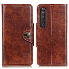 Coque Portefeuille Livre Cuir Etui Clapet M12L pour Sony Xperia 1 III Marron