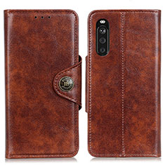 Coque Portefeuille Livre Cuir Etui Clapet M12L pour Sony Xperia 10 III SO-52B Marron