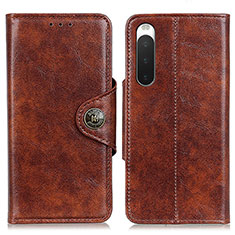 Coque Portefeuille Livre Cuir Etui Clapet M12L pour Sony Xperia 10 IV Marron