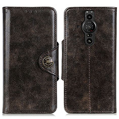 Coque Portefeuille Livre Cuir Etui Clapet M12L pour Sony Xperia PRO-I Bronze