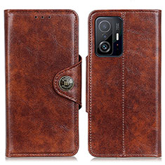 Coque Portefeuille Livre Cuir Etui Clapet M12L pour Xiaomi Mi 11T Pro 5G Marron