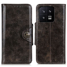 Coque Portefeuille Livre Cuir Etui Clapet M12L pour Xiaomi Mi 13 5G Bronze