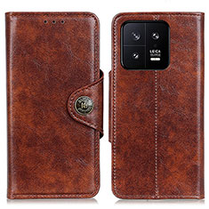 Coque Portefeuille Livre Cuir Etui Clapet M12L pour Xiaomi Mi 13 5G Marron