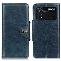 Coque Portefeuille Livre Cuir Etui Clapet M12L pour Xiaomi Poco M4 Pro 4G Bleu