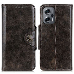 Coque Portefeuille Livre Cuir Etui Clapet M12L pour Xiaomi Poco X4 GT 5G Bronze