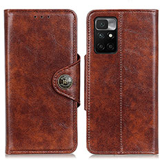 Coque Portefeuille Livre Cuir Etui Clapet M12L pour Xiaomi Redmi 10 (2022) Marron