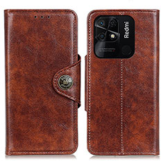 Coque Portefeuille Livre Cuir Etui Clapet M12L pour Xiaomi Redmi 10 Power Marron