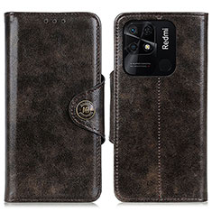 Coque Portefeuille Livre Cuir Etui Clapet M12L pour Xiaomi Redmi 10C 4G Bronze