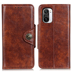 Coque Portefeuille Livre Cuir Etui Clapet M12L pour Xiaomi Redmi K40 5G Marron