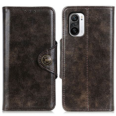 Coque Portefeuille Livre Cuir Etui Clapet M12L pour Xiaomi Redmi K40 Pro+ Plus 5G Bronze