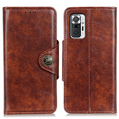 Coque Portefeuille Livre Cuir Etui Clapet M12L pour Xiaomi Redmi Note 10 Pro 4G Marron