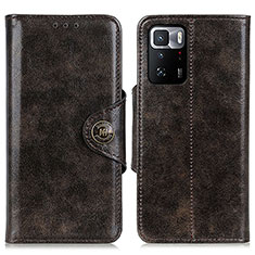 Coque Portefeuille Livre Cuir Etui Clapet M12L pour Xiaomi Redmi Note 10 Pro 5G Bronze