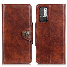 Coque Portefeuille Livre Cuir Etui Clapet M12L pour Xiaomi Redmi Note 10T 5G Marron