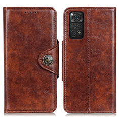 Coque Portefeuille Livre Cuir Etui Clapet M12L pour Xiaomi Redmi Note 11 4G (2022) Marron