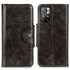 Coque Portefeuille Livre Cuir Etui Clapet M12L pour Xiaomi Redmi Note 11 5G Bronze