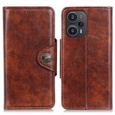 Coque Portefeuille Livre Cuir Etui Clapet M12L pour Xiaomi Redmi Note 12 Turbo 5G Marron