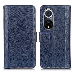 Coque Portefeuille Livre Cuir Etui Clapet M13L pour Huawei Honor 50 5G Bleu