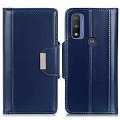 Coque Portefeuille Livre Cuir Etui Clapet M13L pour Motorola Moto G Pure Bleu