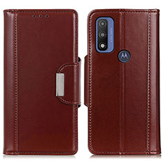 Coque Portefeuille Livre Cuir Etui Clapet M13L pour Motorola Moto G Pure Marron