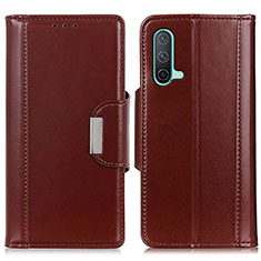 Coque Portefeuille Livre Cuir Etui Clapet M13L pour OnePlus Nord CE 5G Marron