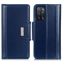 Coque Portefeuille Livre Cuir Etui Clapet M13L pour Oppo A53s 5G Bleu